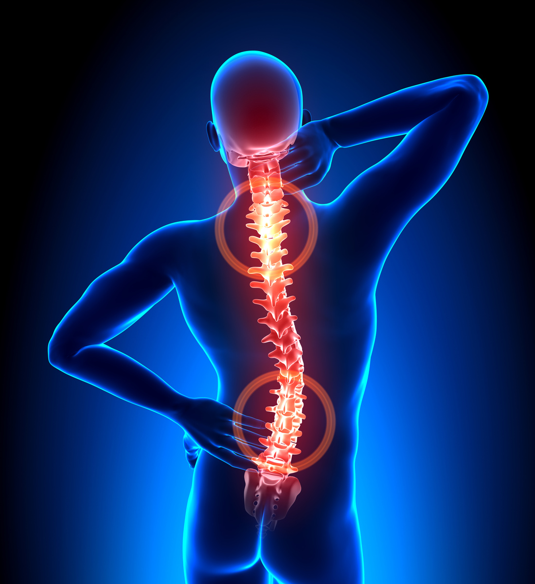 Male Hurt Backbone - Vertebrae Pain